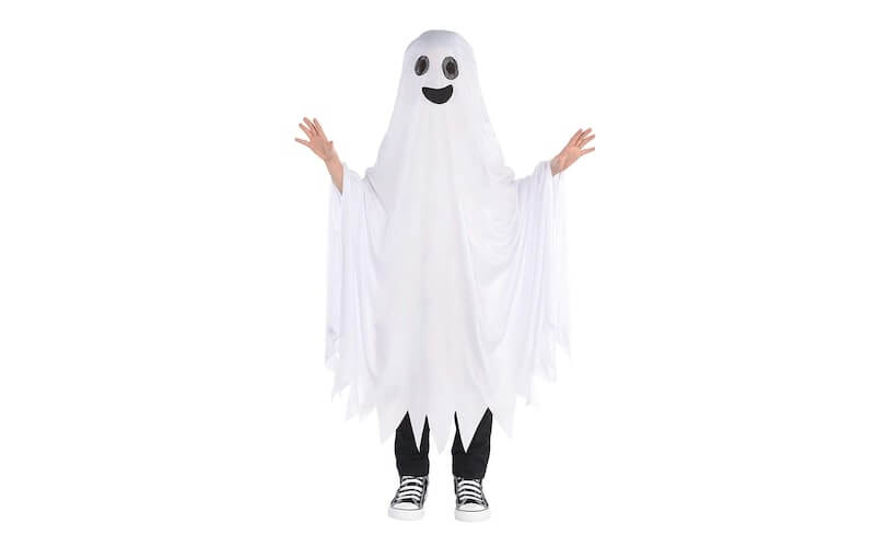Bambino vestito da fantasma