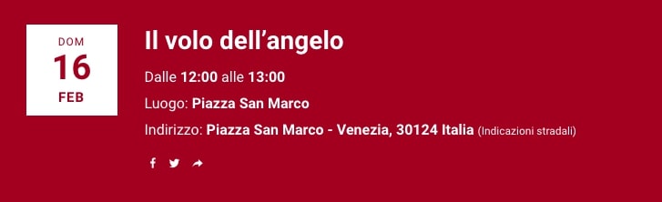 data evento volo angelo venezia 2020