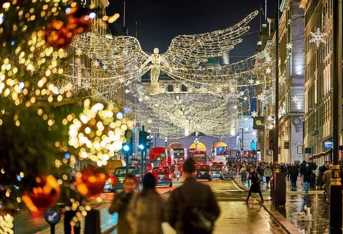 vie illuminate Natale Londra