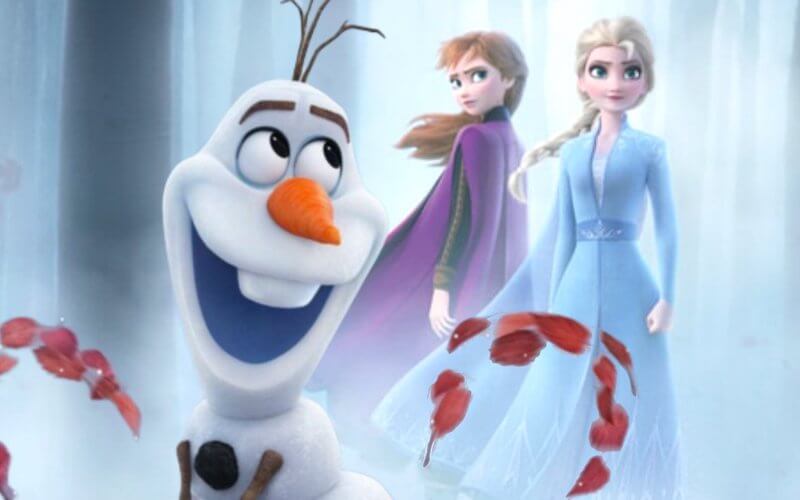 Olaf, Anna e Elsa