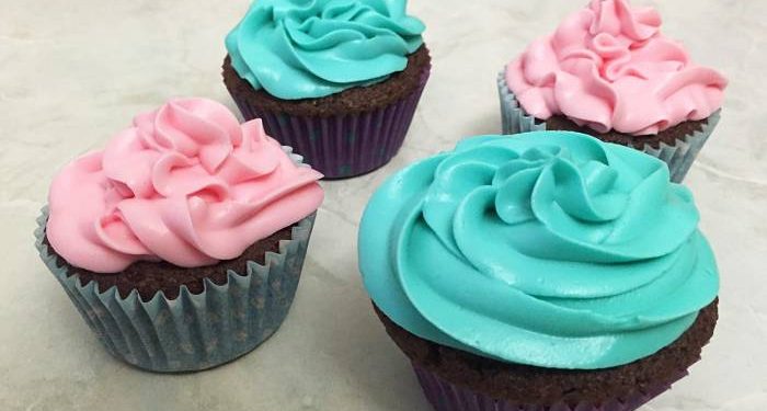cupcakes rosa e blu