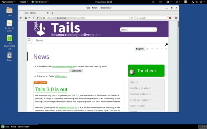 Tails privacy