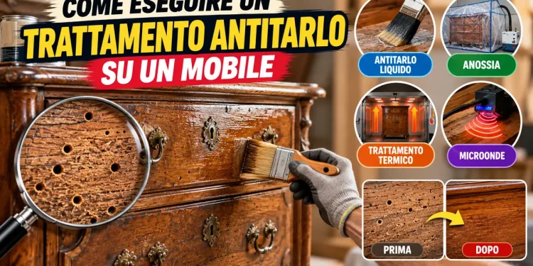 Come eseguire un trattamento antitarlo su un mobile con metodi tradizionali e moderni