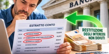 Restituzione degli interessi bancari non dovuti su scoperto e conto corrente