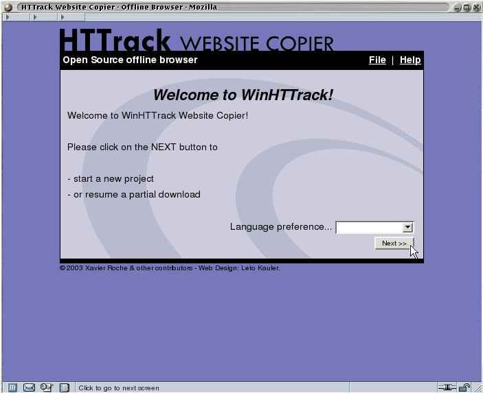 HTTrack Website Copier sito