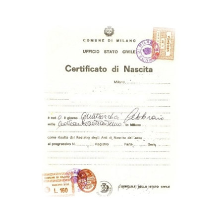 certificato nascita richiesta