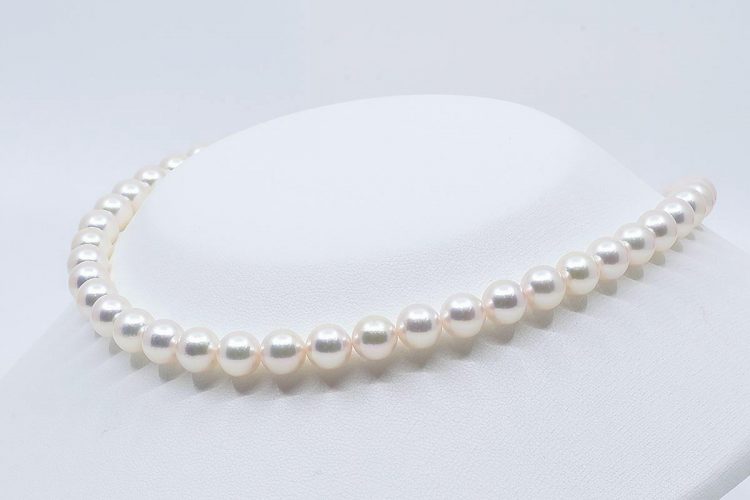 LUCKMORA Collana Perle Donna Argento 925 Vere Coltivate D'Acqua Dolce Perline Collana Girocollo con Catenina e Perla con Movimento Libero Gioiello per Donne e Ragazze (Argento