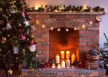 decorazioni camino inverno