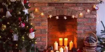 decorazioni camino inverno