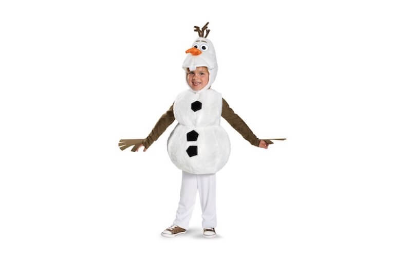 Bambina vestita da Olaf