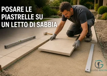 piastrelle letto di sabbia