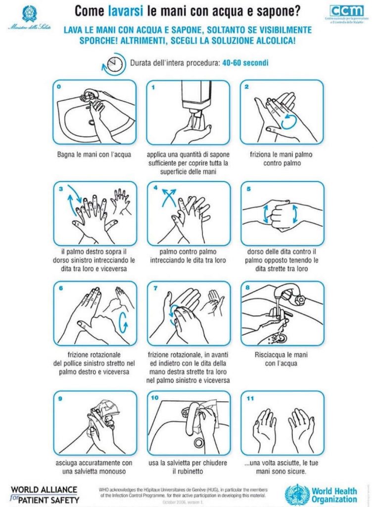 Come lavarsi le mani