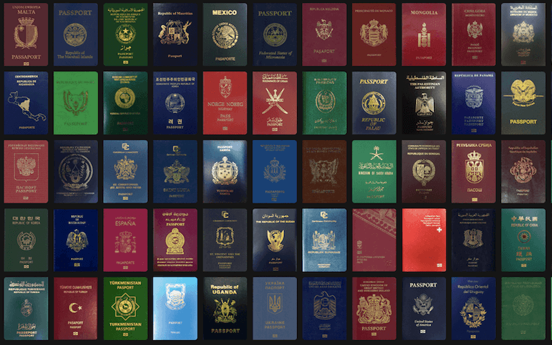 Passaporti colorati