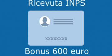 recuperare ricevuta inps bonus 600 euro