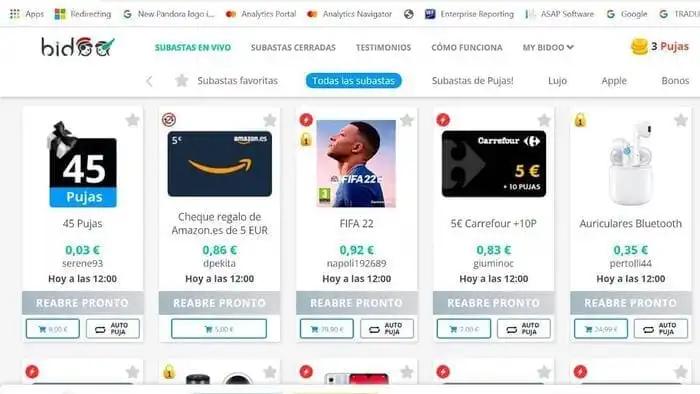 vincere su Bidoo