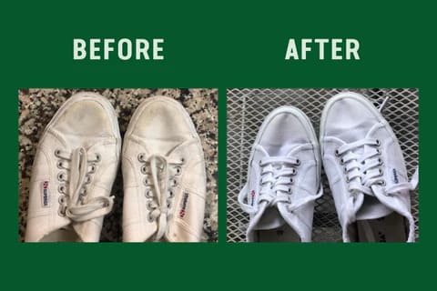 pulire scarpe di tela sporche
