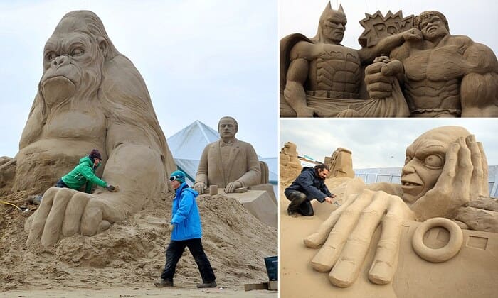 Weston Sand Sculpture Festival castelli