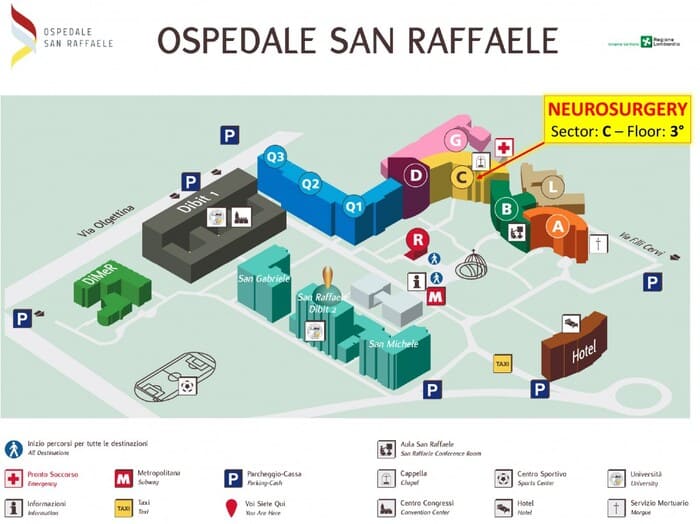 ospedale San Raffaele mappa