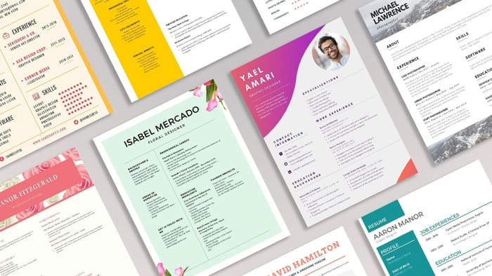 Canva cv per Linkedin