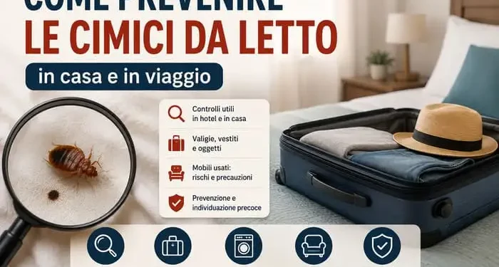 controllare cimici da letto hotel