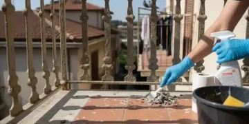 pulire guano colombi