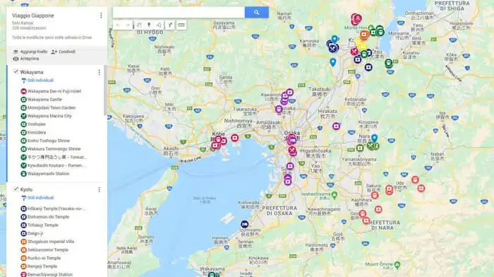 Google maps itinerari