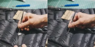 piumino strappato riparazione