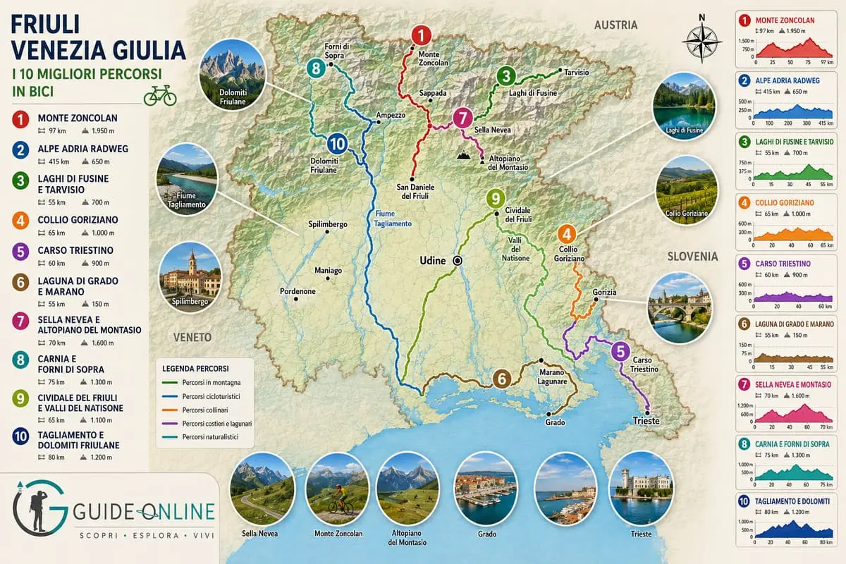 Friuli percorsi bici