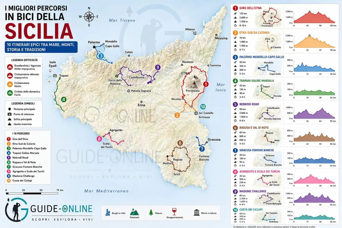 Sicilia percorsi bicicletta