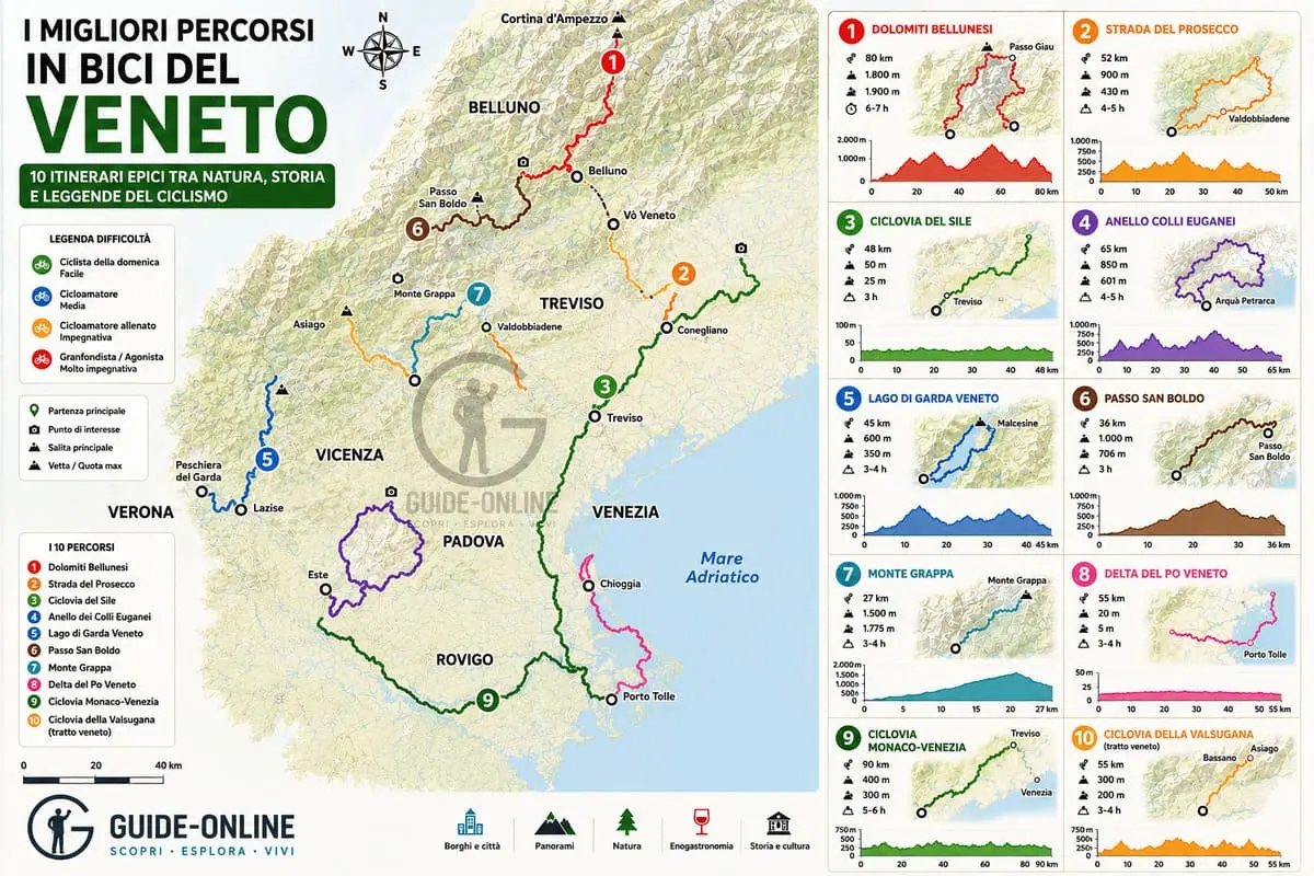 itinerari bici veneto