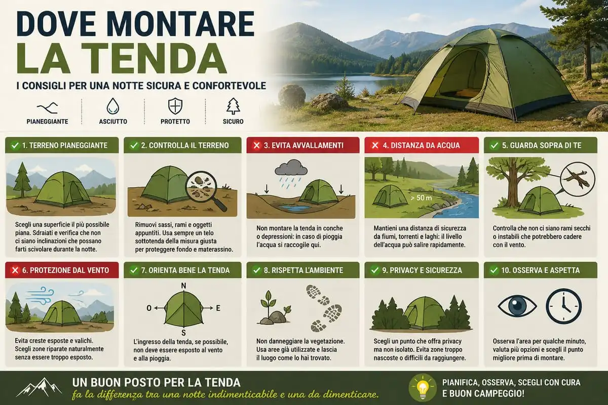 posizionare tenda