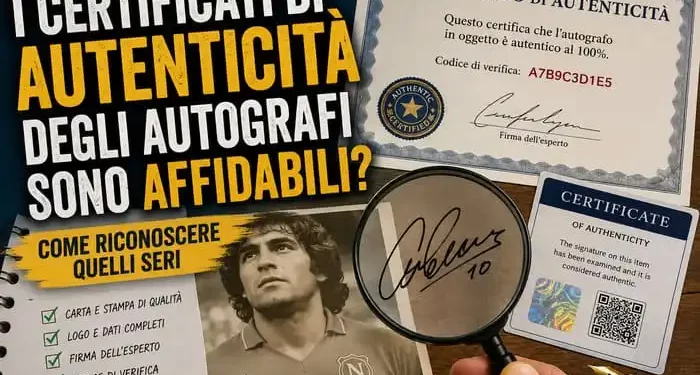 certificagto autografi