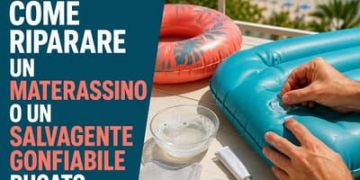come riparare un materassino da mare