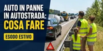 macchina rotta autostrada