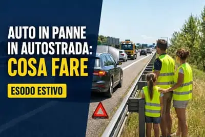 macchina rotta autostrada