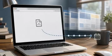 Computer con sito irraggiungibile e copie archiviate della pagina Web