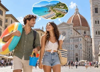 ragazzi che da Firenze vanno al mare