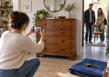 Proprietaria fotografa un mobile usato da vendere su Facebook Marketplace