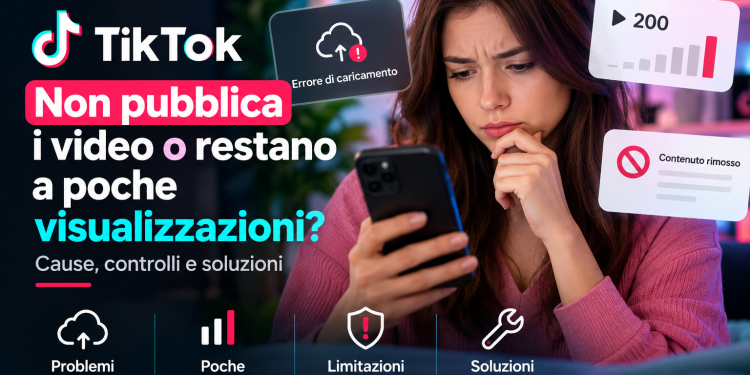 TikTok non pubblica video o registra poche visualizzazioni: problemi di caricamento, limitazioni e soluzioni.