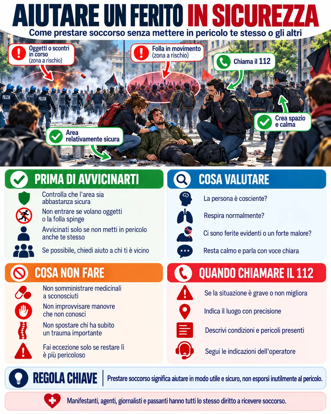 ferito manifestazione