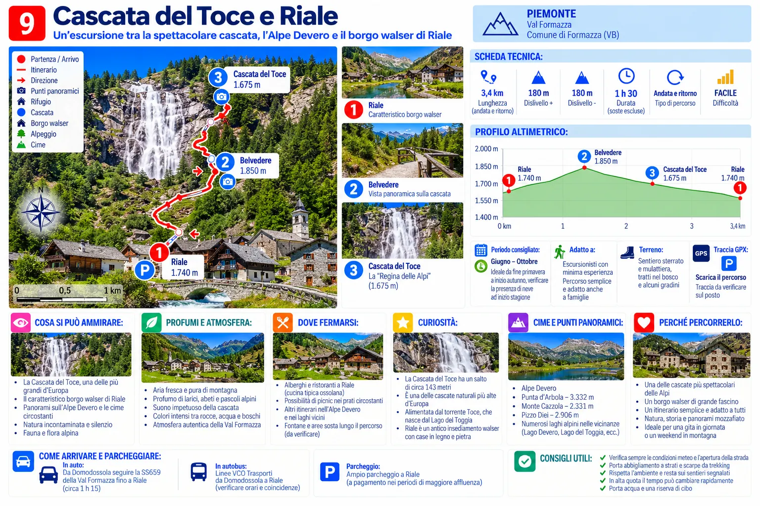Cascata del Toce passeggiate